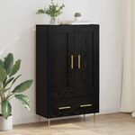 Casa si Gradina - Mobilier - Comode si corpuri - Comode - Bufet cu sertar Stejar Negru 69,5 x 31 x 115 cm Lemn compozit - Infinity.ro
