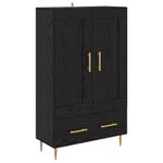 Casa si Gradina - Mobilier - Comode si corpuri - Comode - Bufet cu sertar Stejar Negru 69,5 x 31 x 115 cm Lemn compozit - Infinity.ro