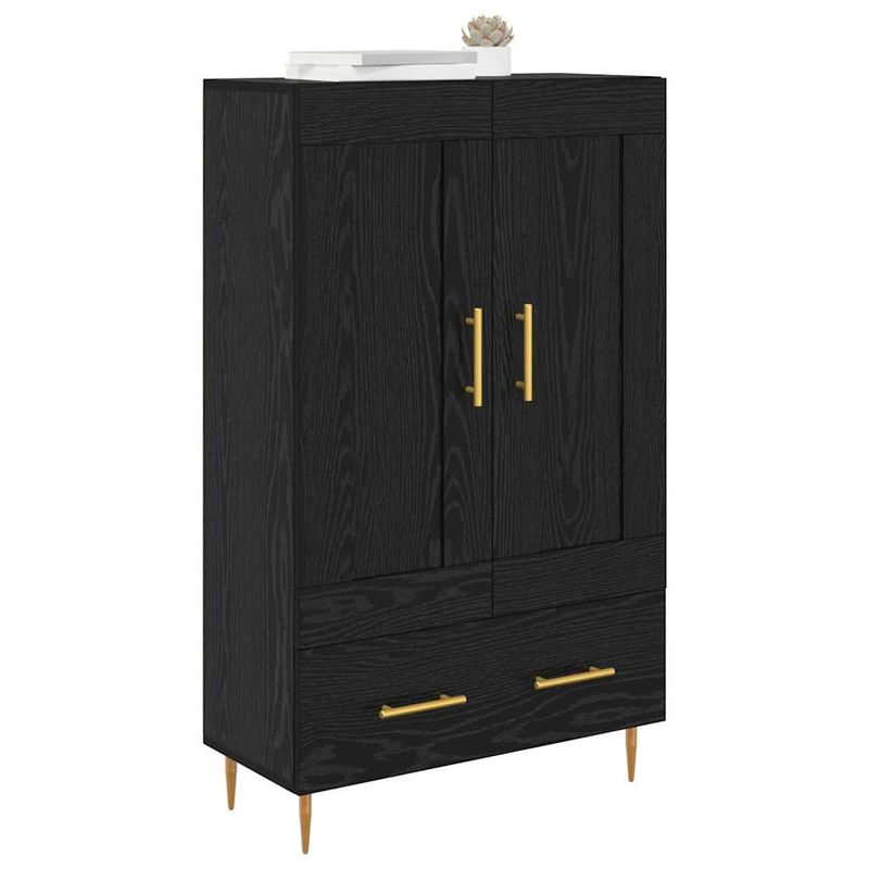 Casa si Gradina - Mobilier - Comode si corpuri - Comode - Bufet cu sertar Stejar Negru 69,5 x 31 x 115 cm Lemn compozit - Infinity.ro