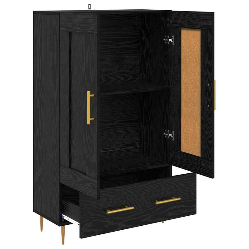 Casa si Gradina - Mobilier - Comode si corpuri - Comode - Bufet cu sertar Stejar Negru 69,5 x 31 x 115 cm Lemn compozit - Infinity.ro