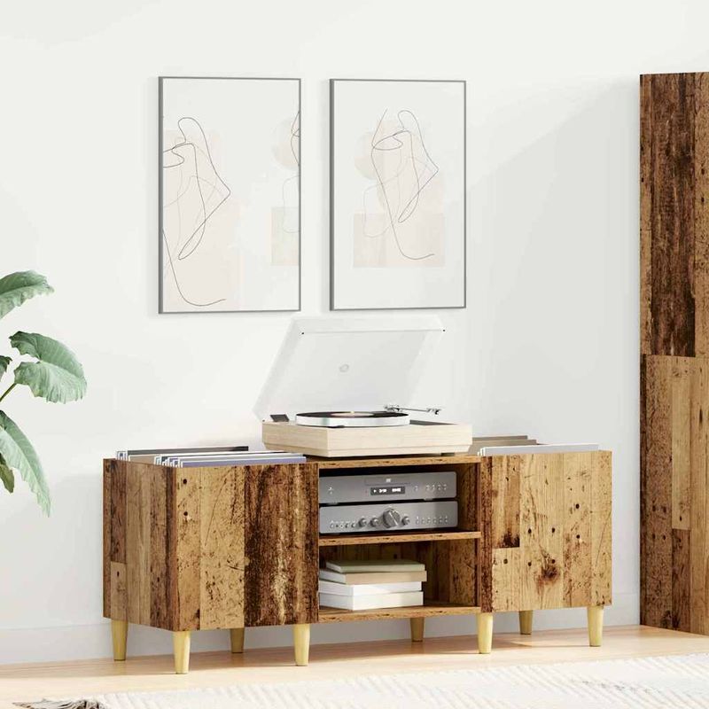 Casa si Gradina - Mobilier - Dulapuri si sifoniere - Dulapuri - Dulap pentru discuri de vinil Lemn Vechi 121 x 38 x 48 cm - Infinity.ro