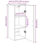 Casa si Gradina - Mobilier - Comode si corpuri - Comode - Dulap montat pe perete Lemn Vechi 34,5 x 34 x 90 cm - Infinity.ro