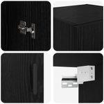 Casa si Gradina - Mobilier - Comode si corpuri - Comode - Dulap montat pe perete Stejar Negru 34,5 x 34 x 90 cm - Infinity.ro