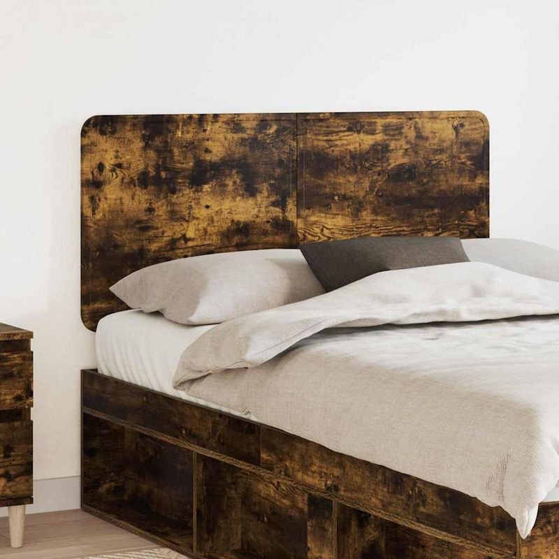 Casa si Gradina - Mobilier - Paturi si accesorii - Accesorii paturi - Tablie de pat cu aripioare, albastru, 83x16x118/128 cm, textil - Infinity.ro