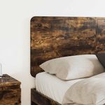 Casa si Gradina - Mobilier - Paturi si accesorii - Accesorii paturi - Tablie de pat cu aripioare, albastru, 83x16x118/128 cm, textil - Infinity.ro