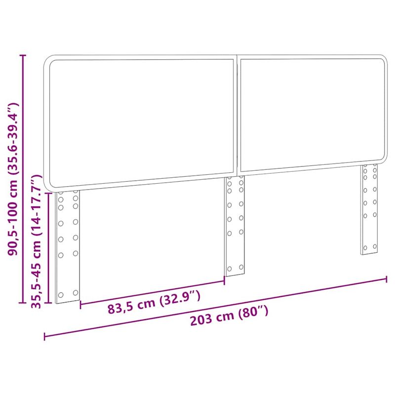 Casa si Gradina - Mobilier - Paturi si accesorii - Accesorii paturi - Tablie de pat cu nasturi negru 100 cm catifea - Infinity.ro