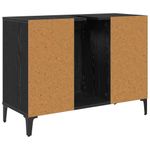 Casa si Gradina - Mobilier - Mobilier baie - Corpuri baie - Dulap de chiuveta cu raft cu usa Stejar Negru 80 x 33 x 60 cm - Infinity.ro