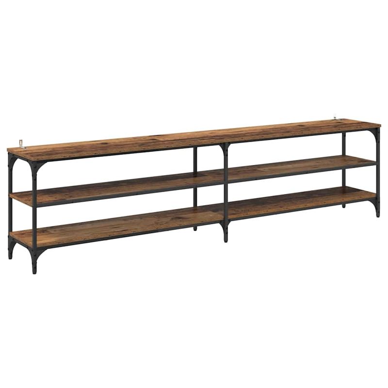 Casa si Gradina - Mobilier - Comode si corpuri - Comode - Cabinet TV Lemn Vechi 200 x 30 x 50 cm Lemn Ingineresc si Fier - Infinity.ro