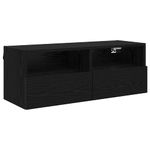 Casa si Gradina - Mobilier - Comode si corpuri - Comode - Dulapuri pentru TV Pe perete 2 pcs Stejar Negru 80 x 30 x 30 cm - Infinity.ro
