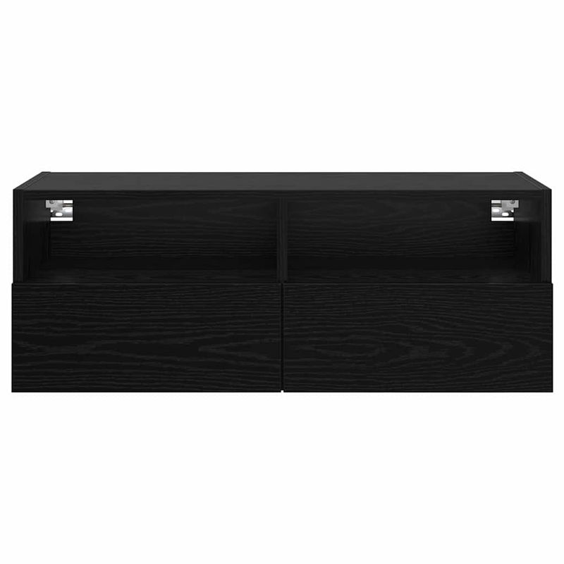 Casa si Gradina - Mobilier - Comode si corpuri - Comode - Dulapuri pentru TV Pe perete 2 pcs Stejar Negru 80 x 30 x 30 cm - Infinity.ro