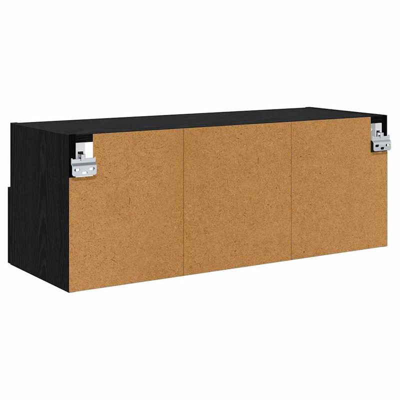 Casa si Gradina - Mobilier - Comode si corpuri - Comode - Dulapuri pentru TV Pe perete 2 pcs Stejar Negru 80 x 30 x 30 cm - Infinity.ro
