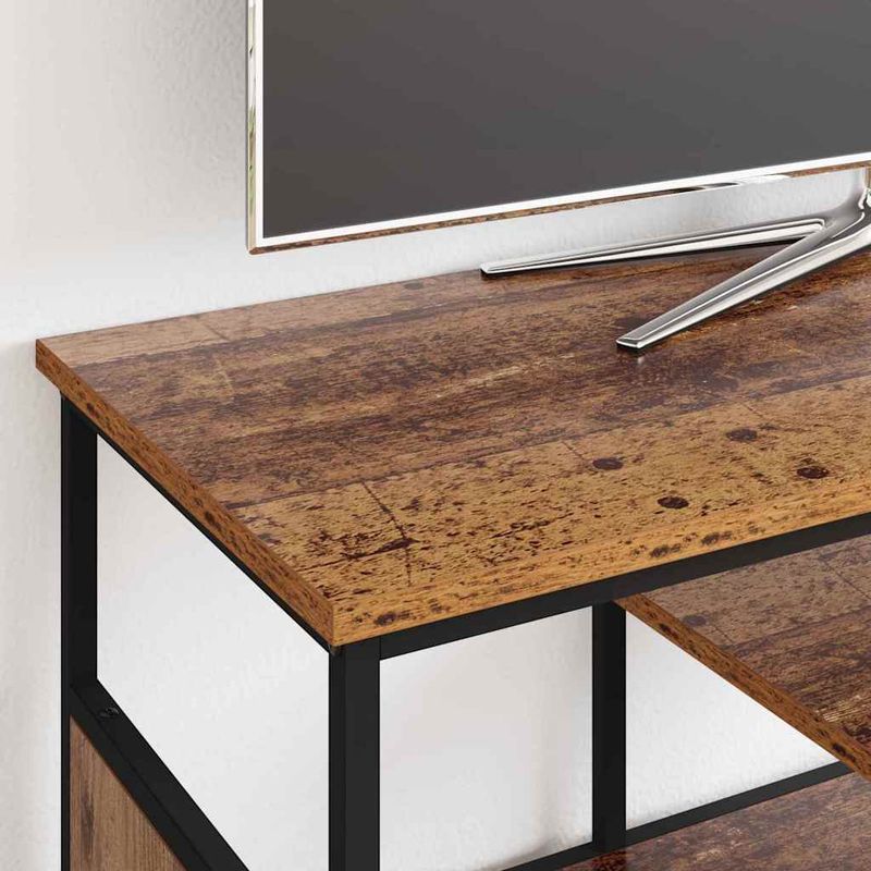 Casa si Gradina - Mobilier - Comode si corpuri - Comode - Cabinet TV Lemn Vechi 100 x 35 x 45 cm Lemn Ingineresc si Fier - Infinity.ro