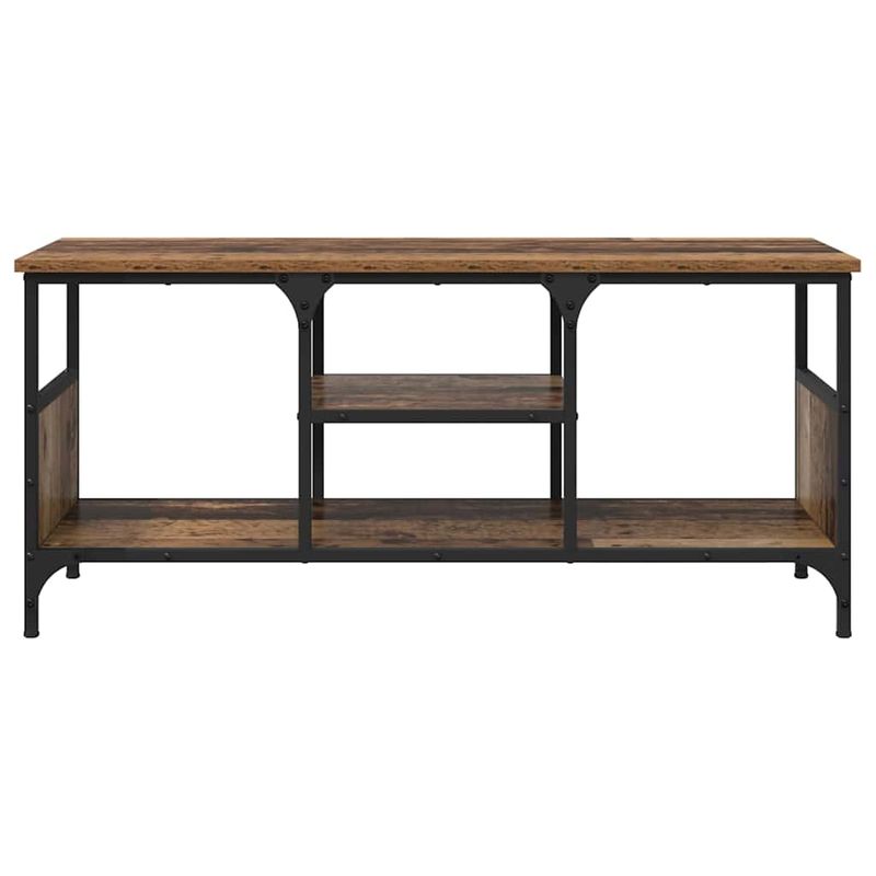 Casa si Gradina - Mobilier - Comode si corpuri - Comode - Cabinet TV Lemn Vechi 100 x 35 x 45 cm Lemn Ingineresc si Fier - Infinity.ro