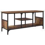 Casa si Gradina - Mobilier - Comode si corpuri - Comode - Cabinet TV Lemn Vechi 100 x 35 x 45 cm Lemn Ingineresc si Fier - Infinity.ro