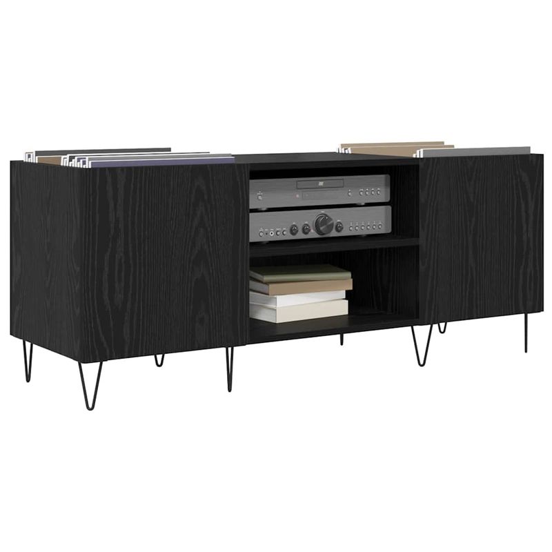 Casa si Gradina - Mobilier - Dulapuri si sifoniere - Dulapuri - Dulap pentru discuri de vinil Stejar Negru 121 x 38 x 48 cm - Infinity.ro
