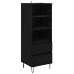 Casa si Gradina - Mobilier - Comode si corpuri - Comode - Bufet cu sertar Stejar Negru 40 x 36 x 110 cm Lemn compozit - Infinity.ro