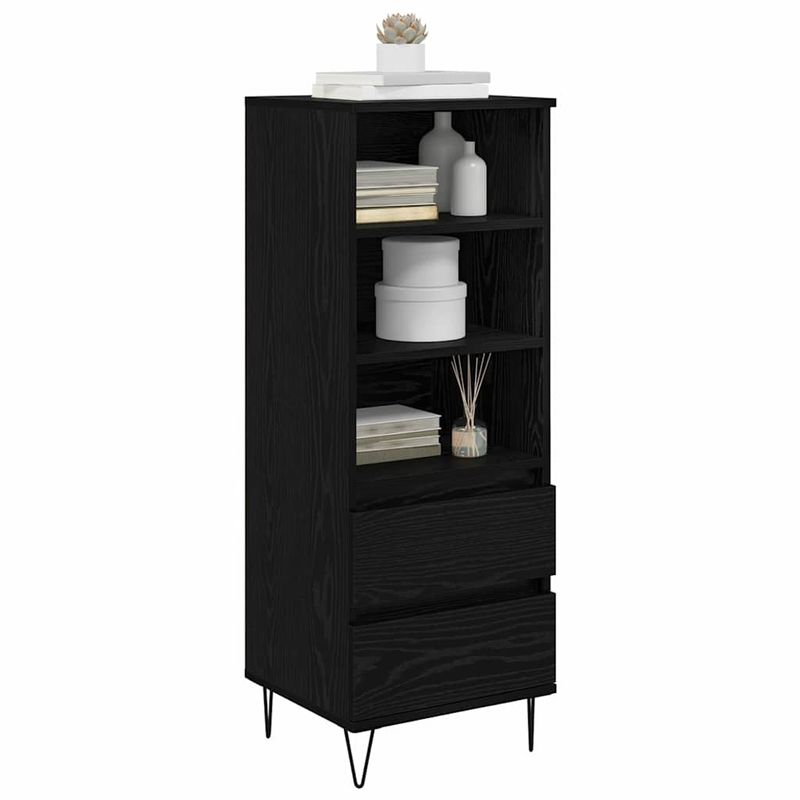 Casa si Gradina - Mobilier - Comode si corpuri - Comode - Bufet cu sertar Stejar Negru 40 x 36 x 110 cm Lemn compozit - Infinity.ro