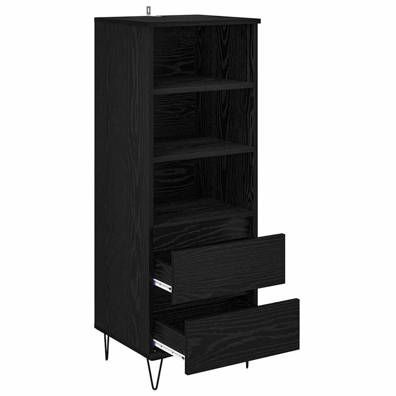 Casa si Gradina - Mobilier - Comode si corpuri - Comode - Bufet cu sertar Stejar Negru 40 x 36 x 110 cm Lemn compozit - Infinity.ro