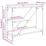 Casa si Gradina - Mobilier - Comode si corpuri - Console - Masa de consola Stejar Negru 88,5 x 30 x 75 cm Lemn compozit - Infinity.ro