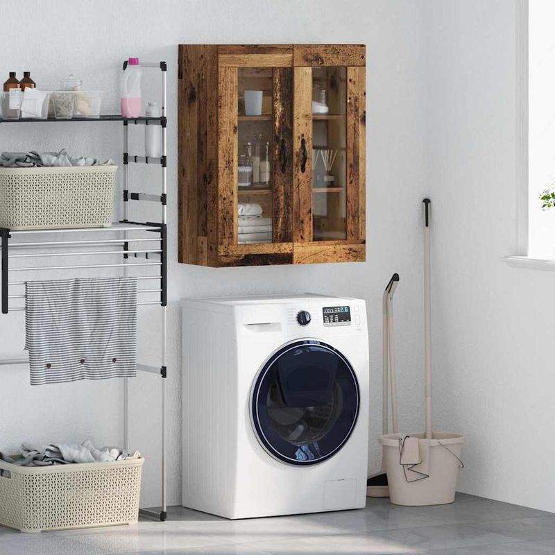 Casa si Gradina - Mobilier - Comode si corpuri - Comode - Dulap montat pe perete Lemn Vechi 69,5 x 34 x 90 cm - Infinity.ro