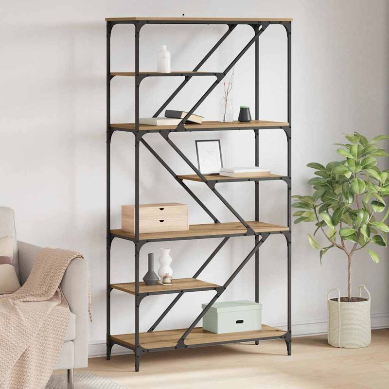 Casa si Gradina - Mobilier - Biblioteci si rafturi - Biblioteci - Raft pentru carti Stejar Artizanal 91 x 36 x 176 cm - Infinity.ro