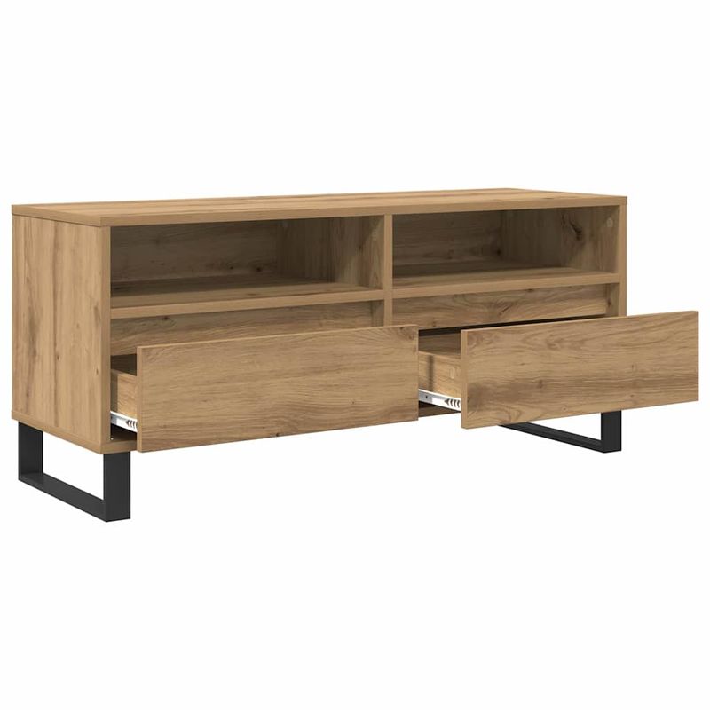 Casa si Gradina - Mobilier - Comode si corpuri - Comode - Cabinet TV cu sertar Stejar Artizanal 100 x 34,5 x 44,5 cm - Infinity.ro
