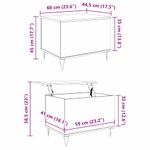 Casa si Gradina - Mobilier - Mese si birouri - Masute de cafea - Masa de cafea Stejar Negru 60 x 44,5 x 45 cm Lemn compozit - Infinity.ro