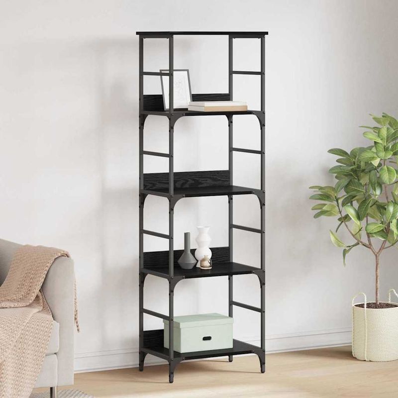 Casa si Gradina - Mobilier - Biblioteci si rafturi - Biblioteci - Raft pentru carti Stejar Negru 50 x 33 x 153 cm Lemn compozit - Infinity.ro