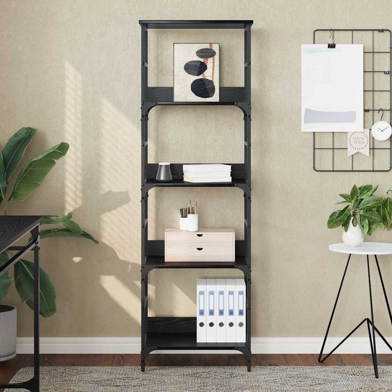 Casa si Gradina - Mobilier - Biblioteci si rafturi - Biblioteci - Raft pentru carti Stejar Negru 50 x 33 x 153 cm Lemn compozit - Infinity.ro