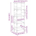 Casa si Gradina - Mobilier - Biblioteci si rafturi - Biblioteci - Raft pentru carti Stejar Negru 50 x 33 x 153 cm Lemn compozit - Infinity.ro