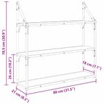 Casa si Gradina - Mobilier - Biblioteci si rafturi - Rafturi - Raft de perete Stejar Artizanal 80 x 21 x 78,5 cm Lemn compozit - Infinity.ro