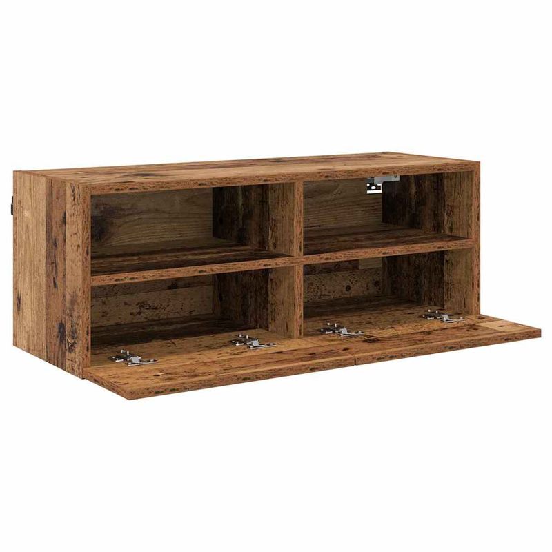 Casa si Gradina - Mobilier - Comode si corpuri - Comode - Dulapuri pentru TV Pe perete 2 pcs Lemn Vechi 80 x 30 x 30 cm - Infinity.ro