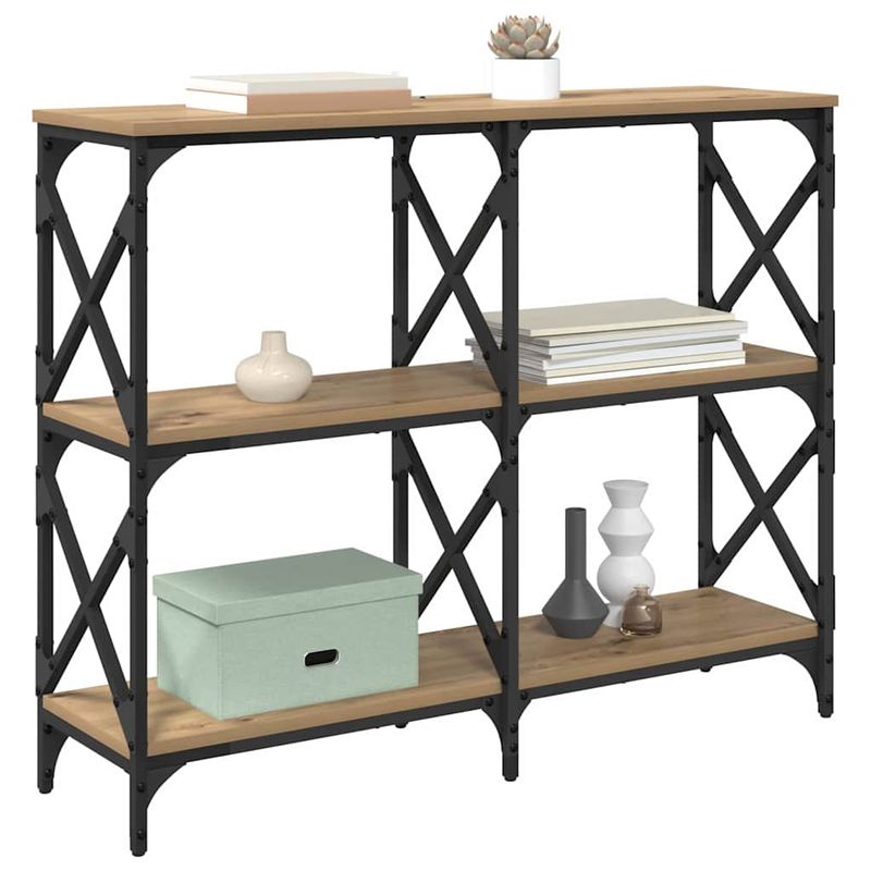 Casa si Gradina - Mobilier - Comode si corpuri - Console - Masa de consola Stejar Artizanal 100 x 28 x 80,5 cm - Infinity.ro