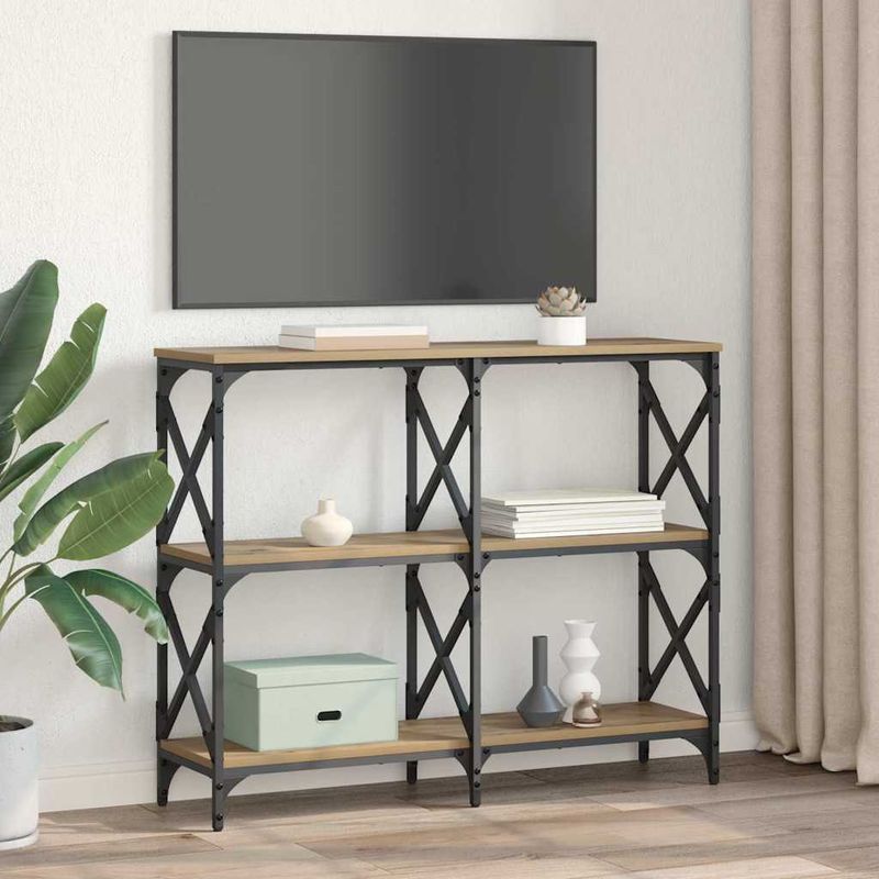 Casa si Gradina - Mobilier - Comode si corpuri - Console - Masa de consola Stejar Artizanal 100 x 28 x 80,5 cm - Infinity.ro