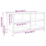 Casa si Gradina - Mobilier - Comode si corpuri - Comode - Cabinet TV Lemn Vechi 100 x 40 x 50 cm Lemn compozit - Infinity.ro