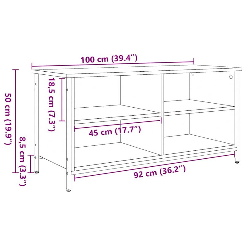 Casa si Gradina - Mobilier - Comode si corpuri - Comode - Cabinet TV Lemn Vechi 100 x 40 x 50 cm Lemn compozit - Infinity.ro