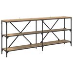 Casa si Gradina - Mobilier - Comode si corpuri - Console - Masa de consola Stejar Artizanal 180 x 30 x 75 cm Lemn compozit - Infinity.ro
