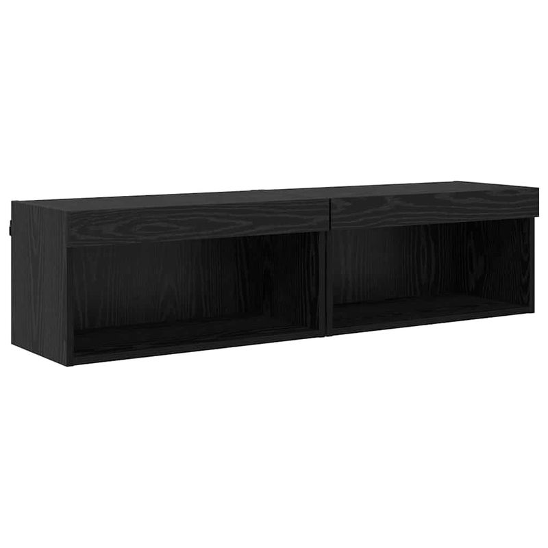 Casa si Gradina - Mobilier - Comode si corpuri - Comode - Dulapuri TV 2 pcs Stejar Negru 60 x 30 x 30 cm Lemn compozit - Infinity.ro