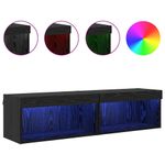 Casa si Gradina - Mobilier - Comode si corpuri - Comode - Dulapuri TV 2 pcs Stejar Negru 60 x 30 x 30 cm Lemn compozit - Infinity.ro