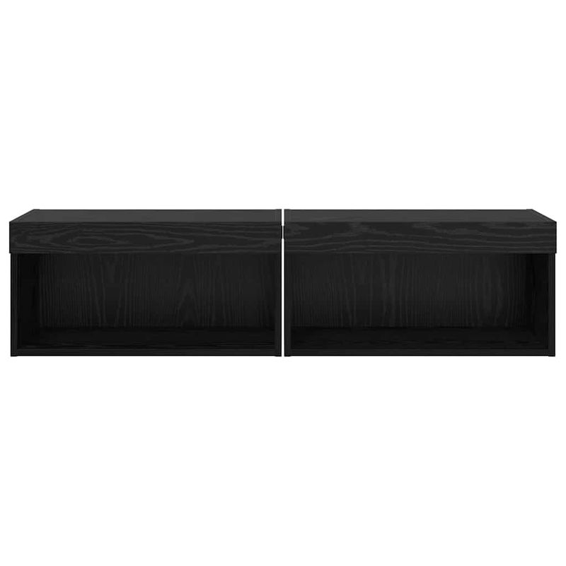Casa si Gradina - Mobilier - Comode si corpuri - Comode - Dulapuri TV 2 pcs Stejar Negru 60 x 30 x 30 cm Lemn compozit - Infinity.ro