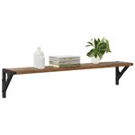 Casa si Gradina - Mobilier - Biblioteci si rafturi - Rafturi - Semele de perete cu raft 2 pcs Lemn Vechi 80 x 15 x 15,5 cm - Infinity.ro
