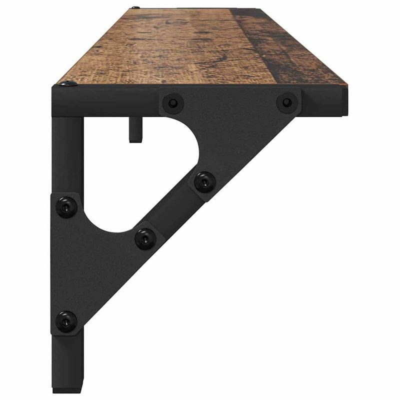 Casa si Gradina - Mobilier - Biblioteci si rafturi - Rafturi - Semele de perete cu raft 2 pcs Lemn Vechi 80 x 15 x 15,5 cm - Infinity.ro