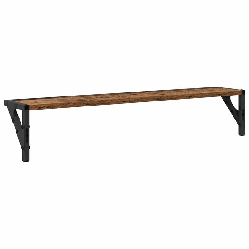 Casa si Gradina - Mobilier - Biblioteci si rafturi - Rafturi - Semele de perete cu raft 2 pcs Lemn Vechi 80 x 15 x 15,5 cm - Infinity.ro