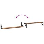 Casa si Gradina - Mobilier - Biblioteci si rafturi - Rafturi - Semele de perete cu raft 2 pcs Lemn Vechi 80 x 15 x 15,5 cm - Infinity.ro