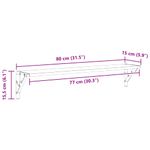 Casa si Gradina - Mobilier - Biblioteci si rafturi - Rafturi - Semele de perete cu raft 2 pcs Lemn Vechi 80 x 15 x 15,5 cm - Infinity.ro