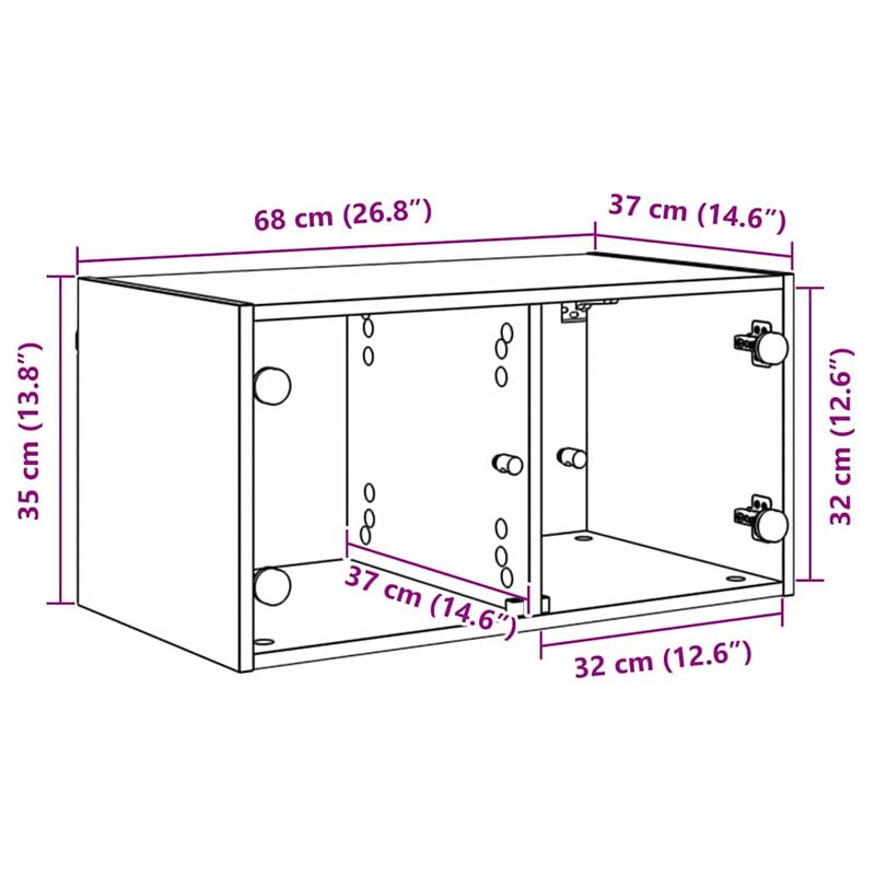 Casa si Gradina - Mobilier - Dulapuri si sifoniere - Dulapuri - Dulapuri de perete Pe perete 2 pcs Lemn Vechi 68 x 37 x 35 cm - Infinity.ro