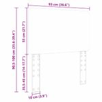 Casa si Gradina - Mobilier - Paturi si accesorii - Accesorii paturi - Tablie de pat cu nasturi, gri inchis, 90 cm textil - Infinity.ro