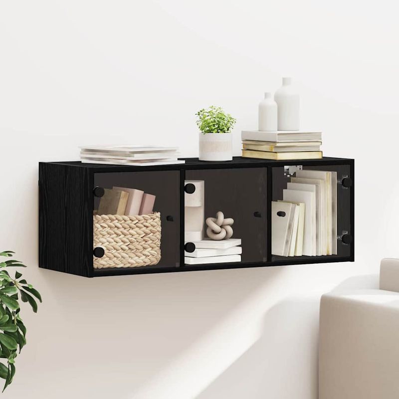 Casa si Gradina - Mobilier - Dulapuri si sifoniere - Dulapuri - Dulap de perete Stejar Negru 102 x 37 x 35 cm Lemn compozit - Infinity.ro
