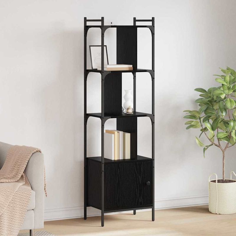 Casa si Gradina - Mobilier - Biblioteci si rafturi - Biblioteci - Biblioteca Stejar Negru 44,5 x 30 x 154,5 cm Lemn compozit - Infinity.ro