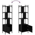 Casa si Gradina - Mobilier - Biblioteci si rafturi - Biblioteci - Biblioteca Stejar Negru 44,5 x 30 x 154,5 cm Lemn compozit - Infinity.ro